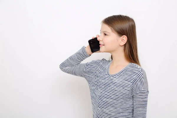 Школьный Подросток Мобильным Телефоном Смартфон — стоковое фото