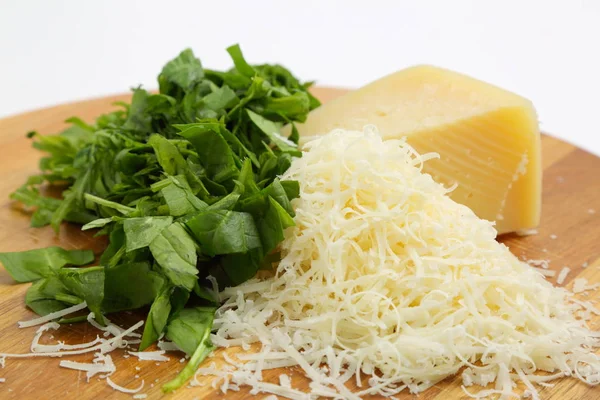 Parmesan Cheese Wooden Board — Stock Photo, Image