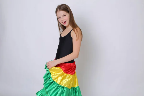 Imagem Estúdio Bela Dançarina Adolescente Caucasiana África — Fotografia de Stock