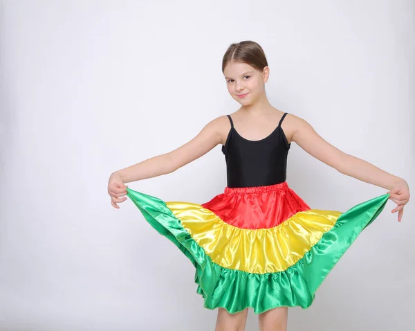 Imagem Estúdio Bela Dançarina Adolescente Caucasiana África — Fotografia de Stock