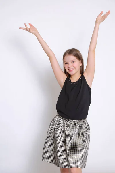 Beautirul Studio Portrait European Caucasian Teen Girl — Stock Photo, Image