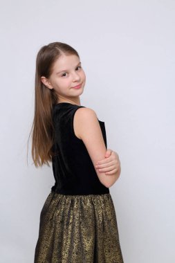 Güzel stüdyo Avrupa beyaz genç kız portresi