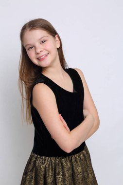 Güzel stüdyo Avrupa beyaz genç kız portresi