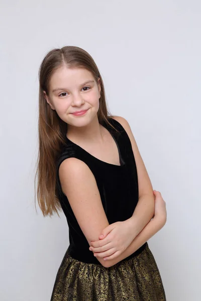 Beautiful Studio Portrait European Caucasian Teen Girl — Stock Photo, Image