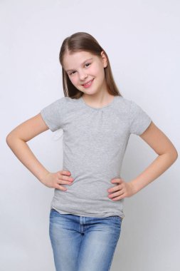 Güzel stüdyo Avrupa beyaz genç kız portresi