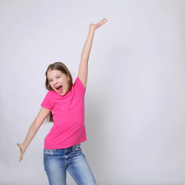 Studio Portrait European Caucasian Teen Girl — Stock Photo, Image