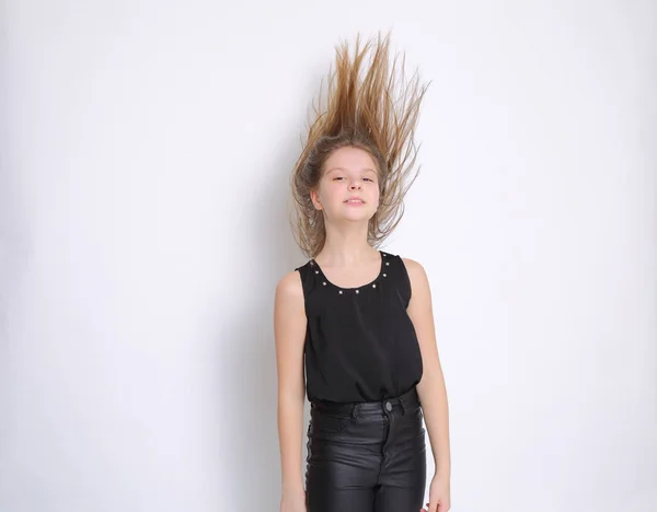 Beau Portrait Studio Caucasienne Européenne Teen Rock Star — Photo