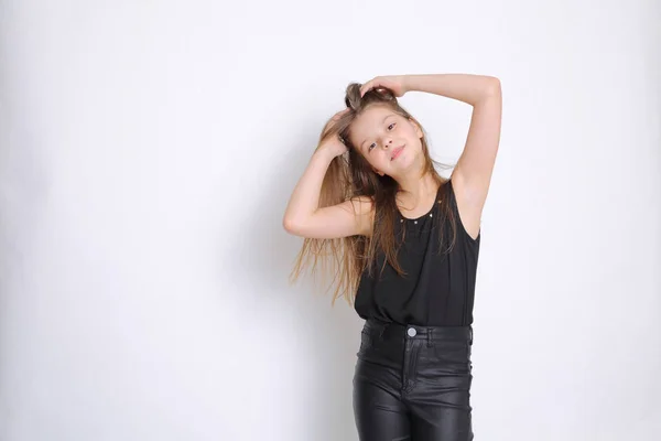 Beautiful Studio Portrait European Caucasian Teen Rock Star — Stock Photo, Image