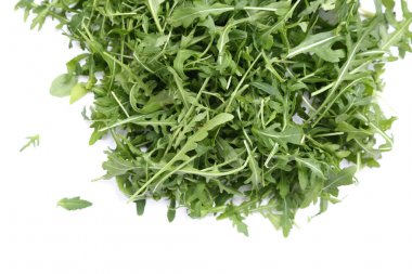 Organik yeşil ve taze roka (rucola veya rukola)