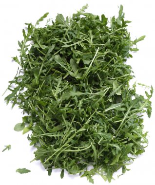 Organik yeşil ve taze roka (rucola veya rukola)