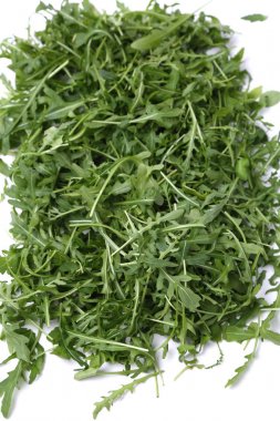 Organik yeşil ve taze roka (rucola veya rukola)