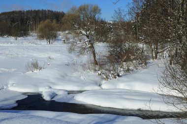 Kış manzara Rusya Moskova bölgesi