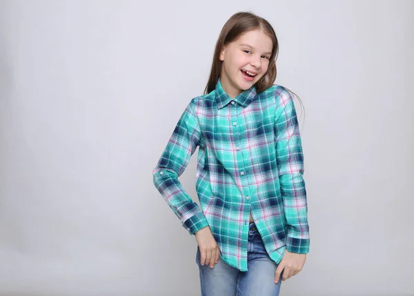 Estudio Retrato Europeo Caucásico Adolescente Chica — Foto de Stock