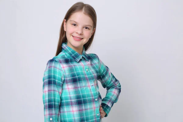 Estudio Retrato Europeo Caucásico Adolescente Chica — Foto de Stock