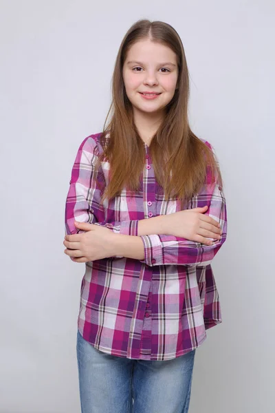 Studio Portrait European Caucasian Teen Girl — Stock Photo, Image