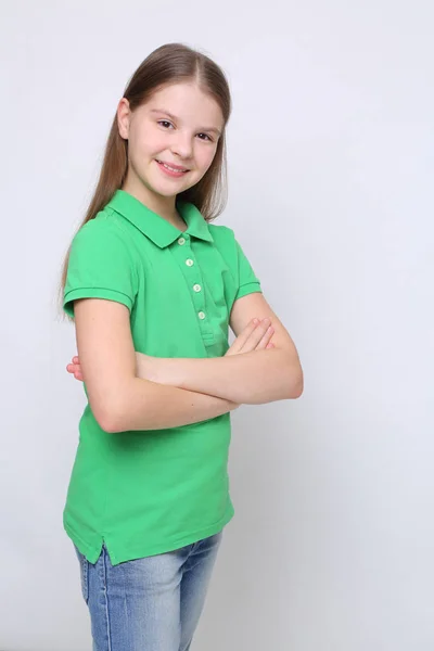 Studio Portrait European Caucasian Teen Girl — Stock Photo, Image