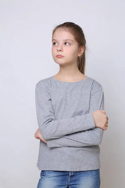 Studio Portrait Teen Girl — Stock Photo, Image