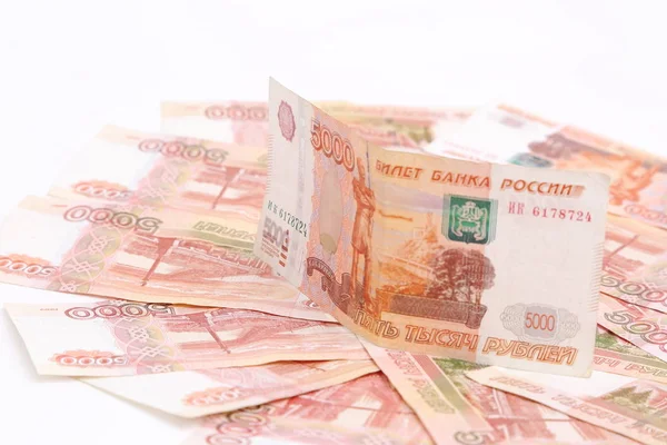 Studio Image 5000 Rubles Cash Money Russian Federation — Stock Photo, Image