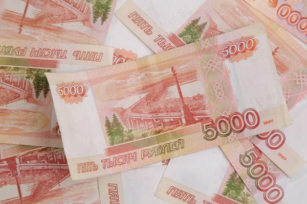 Imagem Estúdio 5000 Rublos Dinheiro Dinheiro Federação Russa — Fotografia de Stock