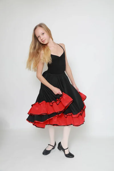 Studio Bild Flamencodansare — Stockfoto