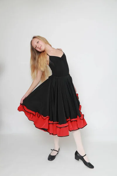 Studio Bild Flamencodansare — Stockfoto