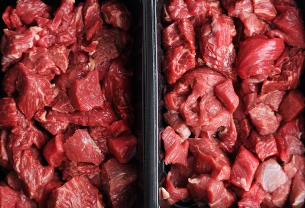 Studio image of beef meat cuts