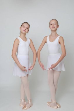 Neşeli ve güzel klasik dansçılar  