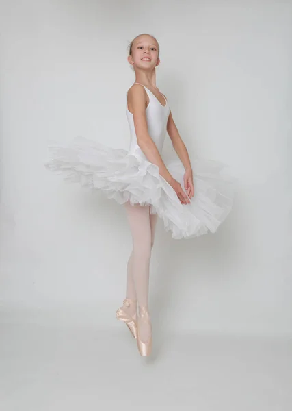 Beautiful Little Ballerina Studio — Stock Photo, Image