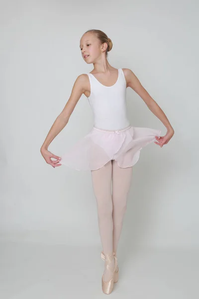 Beautiful Little Ballerina Studio — Stock Photo, Image