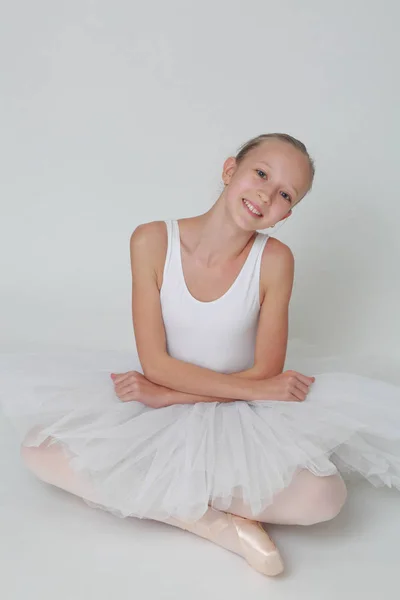 Beautiful Little Ballerina Studio — Stock Photo, Image