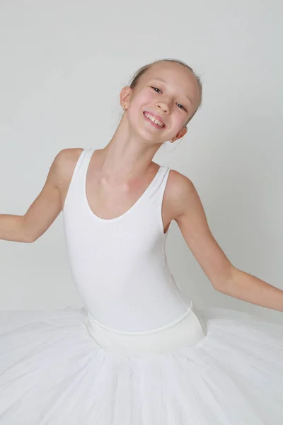 Beautiful Little Ballerina Studio — Stock Photo, Image