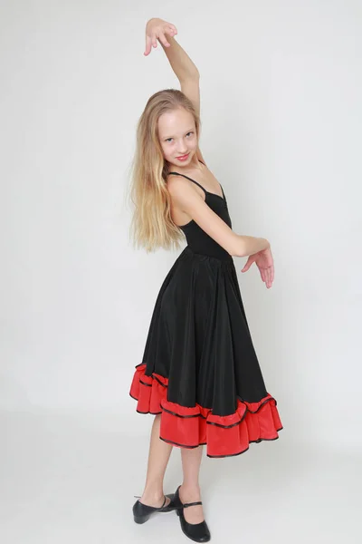 Studio Bild Flamencodansare — Stockfoto