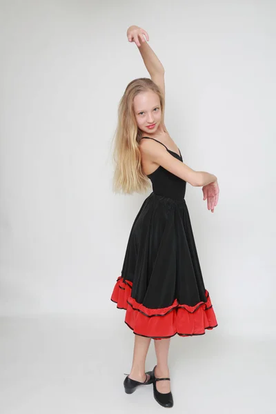 Studio Bild Flamencodansare — Stockfoto