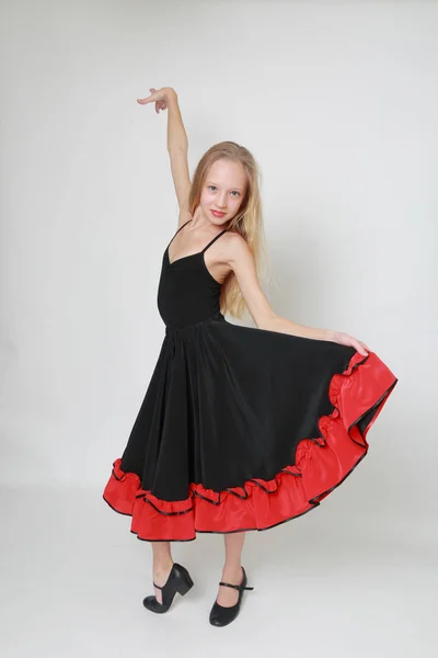 Studio Bild Flamencodansare — Stockfoto