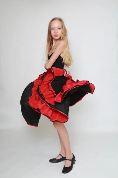 Studio Bild Flamencodansare — Stockfoto