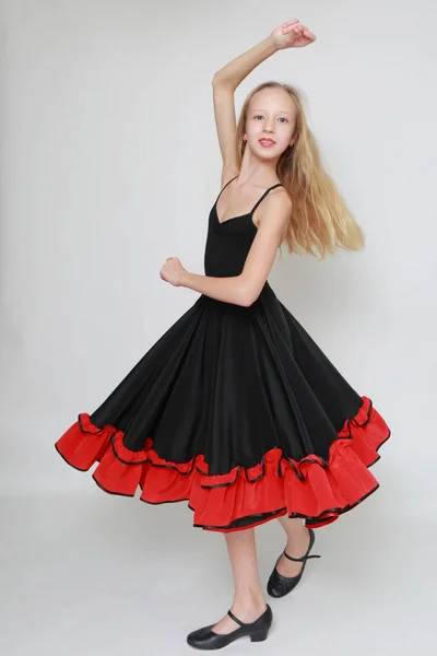 Studio Bild Flamencodansare — Stockfoto