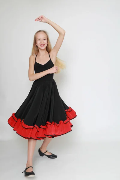 Studio Bild Flamencodansare — Stockfoto