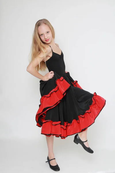 Flamenco Táncos Stúdió Képe — Stock Fotó