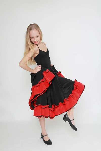 Studio Wizerunku Tancerka Flamenco — Zdjęcie stockowe