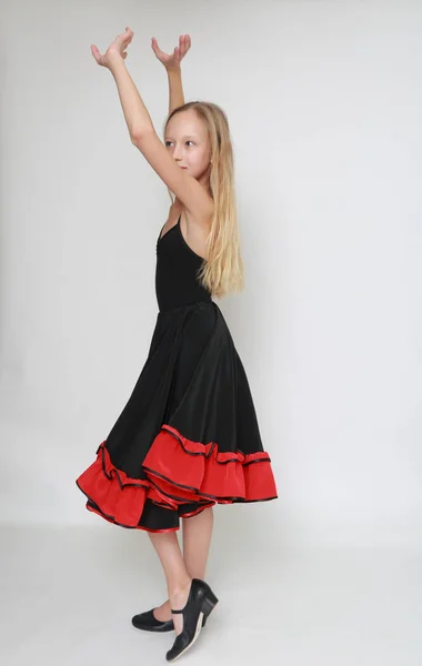 Studio Bild Flamencodansare — Stockfoto