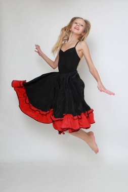 Flamenko dansçısı Studio görüntü hareket atlama/dansçı.