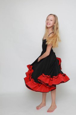 Flamenko dansçısı Studio görüntü hareket atlama/dansçı.