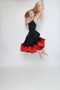 Flamenko dansçısı Studio görüntü hareket atlama/dansçı.