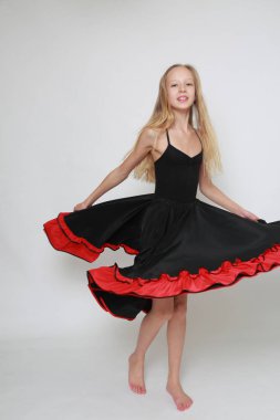 Flamenko dansçısı Studio görüntü hareket atlama/dansçı.