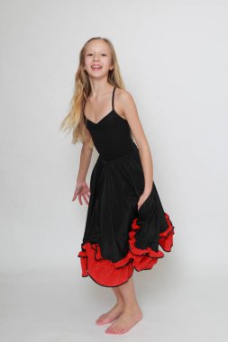 Flamenko dansçısı Studio görüntü hareket atlama/dansçı.