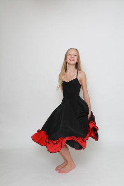 Flamenko dansçısı Studio görüntü hareket atlama/dansçı.