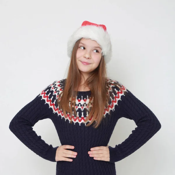 Studio Image Kavkazské Miss Santa — Stock fotografie