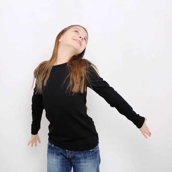 Imagen Hermosa Chica Adolescente Caucásica Emocional — Foto de Stock