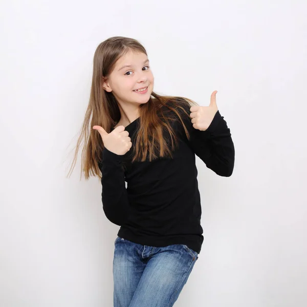 Image Lovely Emotional Caucasian Teen Girl — Stock Photo, Image