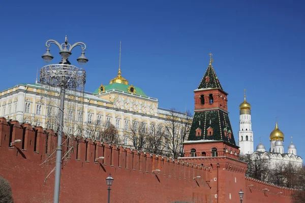 Vista Aire Libre Kremlin Detalles Desde Fondo Del Terraplén Kremlevskaya — Foto de Stock